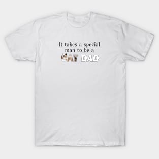 It takes a special man to be a cat dad - siamese long hair white cat oil painting word art T-Shirt